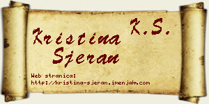 Kristina Sjeran vizit kartica